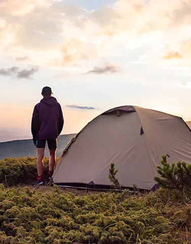Tente en bivouac
